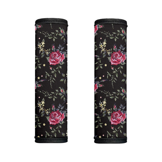 Red Rose Floral Pattern Print Handle Covers