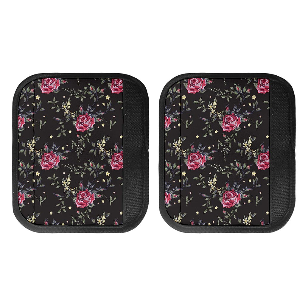 Red Rose Floral Pattern Print Handle Covers