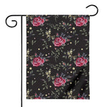 Red Rose Floral Pattern Print House Flag