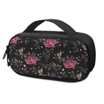 Red Rose Floral Pattern Print Insulin Cooler Travel Case