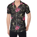 Red Rose Floral Pattern Print Men's Shirt