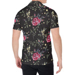 Red Rose Floral Pattern Print Men's Shirt