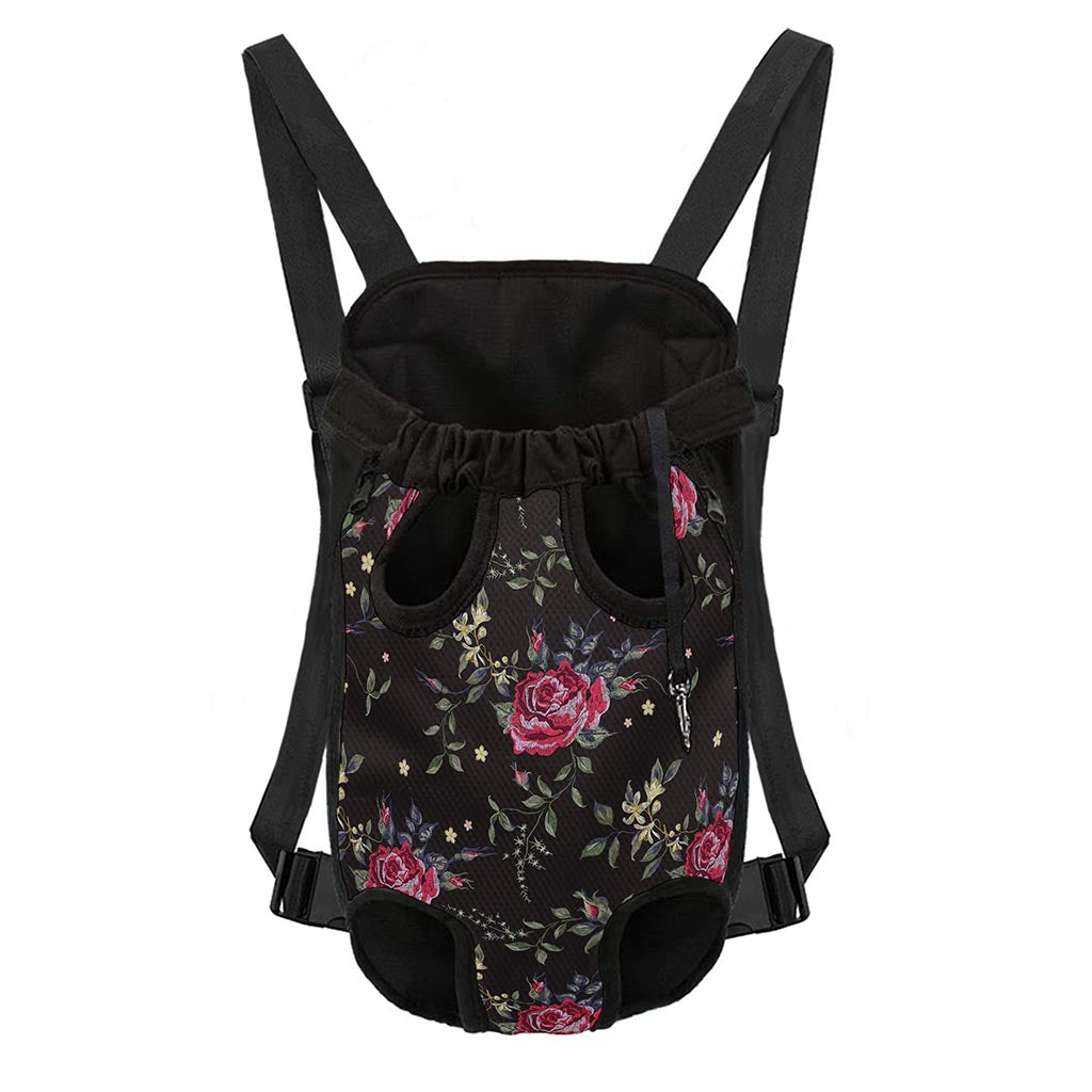 Red Rose Floral Pattern Print Pet Carrier Backpack