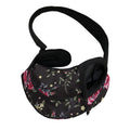 Red Rose Floral Pattern Print Pet Sling Carrier