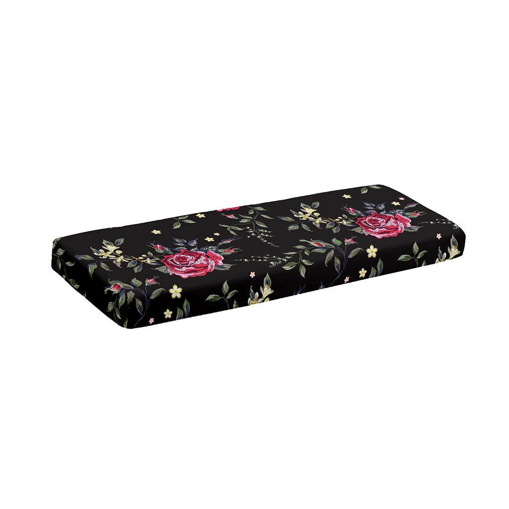 Red Rose Floral Pattern Print Piano Keyboard Cover