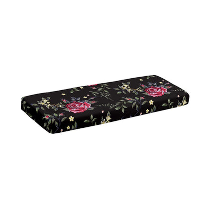 Red Rose Floral Pattern Print Piano Keyboard Cover