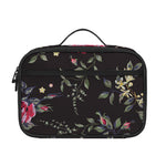 Red Rose Floral Pattern Print Portable Lunch Bag
