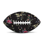 Red Rose Floral Pattern Print Rugby Ball