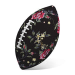 Red Rose Floral Pattern Print Rugby Ball
