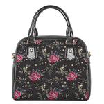 Red Rose Floral Pattern Print Shoulder Handbag
