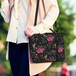 Red Rose Floral Pattern Print Shoulder Strap Bible Bag