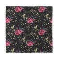 Red Rose Floral Pattern Print Silk Bandana