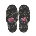 Red Rose Floral Pattern Print Slippers