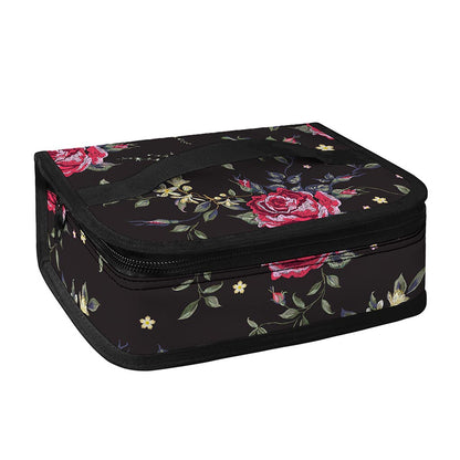 Red Rose Floral Pattern Print Small Lunch Bag