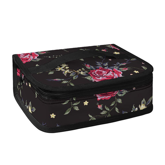 Red Rose Floral Pattern Print Small Lunch Bag