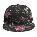 Red Rose Floral Pattern Print Snapback Cap
