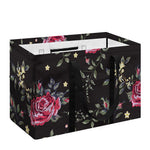 Red Rose Floral Pattern Print Utility Tote Bag