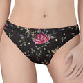 Red Rose Floral Pattern Print Women's Thong