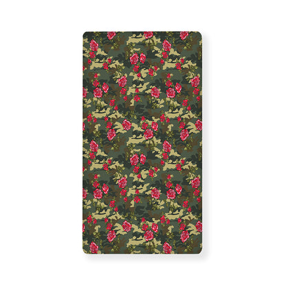 Red Rose Flower Camouflage Print Baby Crib Sheet