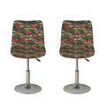 Red Rose Flower Camouflage Print Bar Stool Covers
