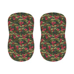 Red Rose Flower Camouflage Print Bar Stool Covers