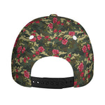 Red Rose Flower Camouflage Print Baseball Cap