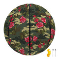 Red Rose Flower Camouflage Print Basketball