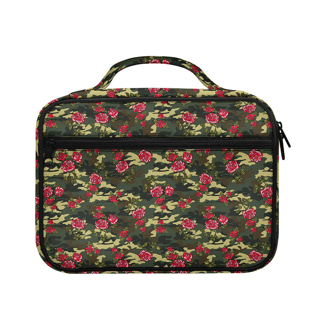 Red Rose Flower Camouflage Print Briefcase Bible Bag