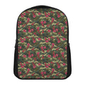 Red Rose Flower Camouflage Print Casual Backpack