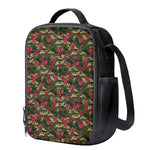 Red Rose Flower Camouflage Print Crossbody Lunch Bag