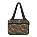 Red Rose Flower Camouflage Print Double Strap Bible Bag