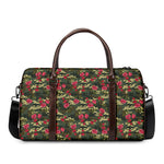 Red Rose Flower Camouflage Print Duffle Bag