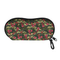 Red Rose Flower Camouflage Print Glasses Case