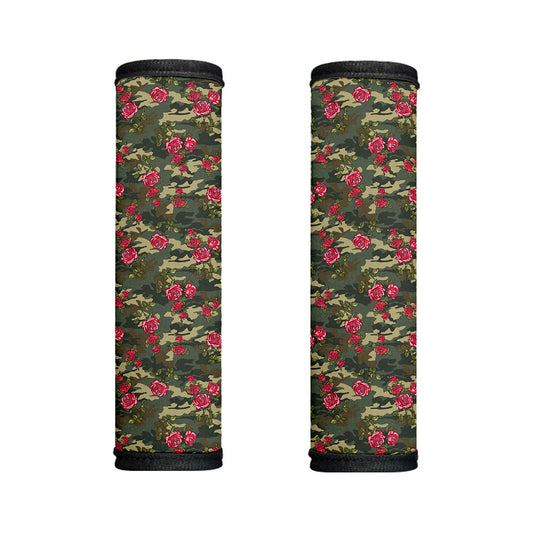 Red Rose Flower Camouflage Print Handle Covers