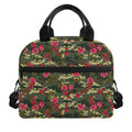 Red Rose Flower Camouflage Print Insulated Lunch Bag