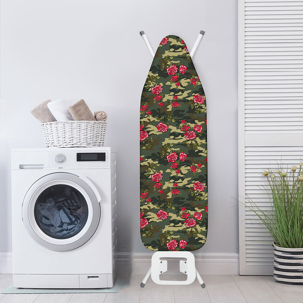 Red Rose Flower Camouflage Print Ironing Board Cover
