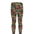Red Rose Flower Camouflage Print Men's Leggings