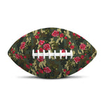 Red Rose Flower Camouflage Print Rugby Ball