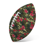 Red Rose Flower Camouflage Print Rugby Ball