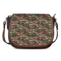 Red Rose Flower Camouflage Print Saddle Bag