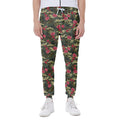 Red Rose Flower Camouflage Print Joggers