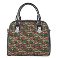 Red Rose Flower Camouflage Print Shoulder Handbag