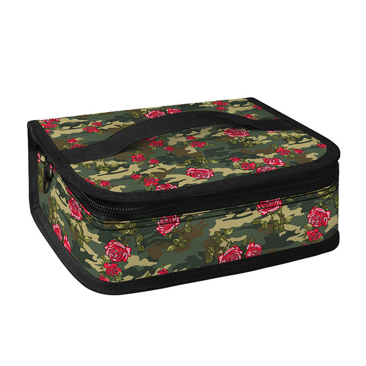 Red Rose Flower Camouflage Print Small Lunch Bag