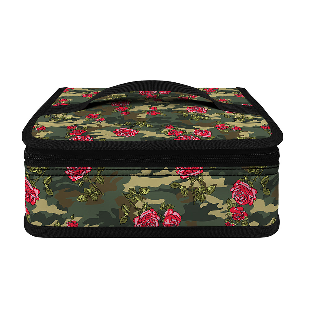 Red Rose Flower Camouflage Print Small Lunch Bag