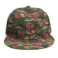 Red Rose Flower Camouflage Print Snapback Cap