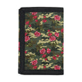 Red Rose Flower Camouflage Print Trifold Wallet