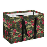 Red Rose Flower Camouflage Print Utility Tote Bag