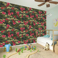 Red Rose Flower Camouflage Print Wall Sticker
