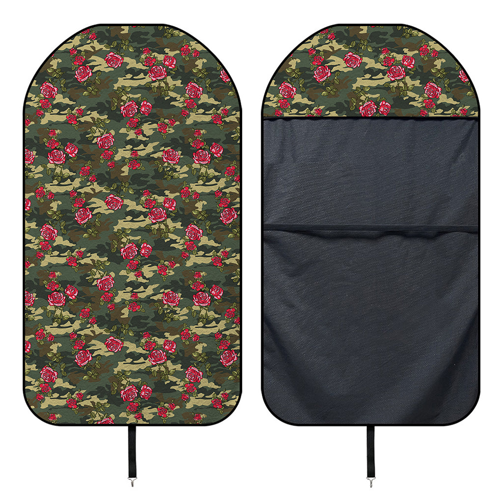Red Rose Flower Camouflage Print Waterproof Car Seat Cover