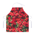 Red Rose Flower Print Adjustable Apron